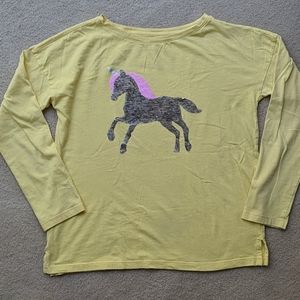 Gap Kids Long Sleeved Unicorn Sequin Top